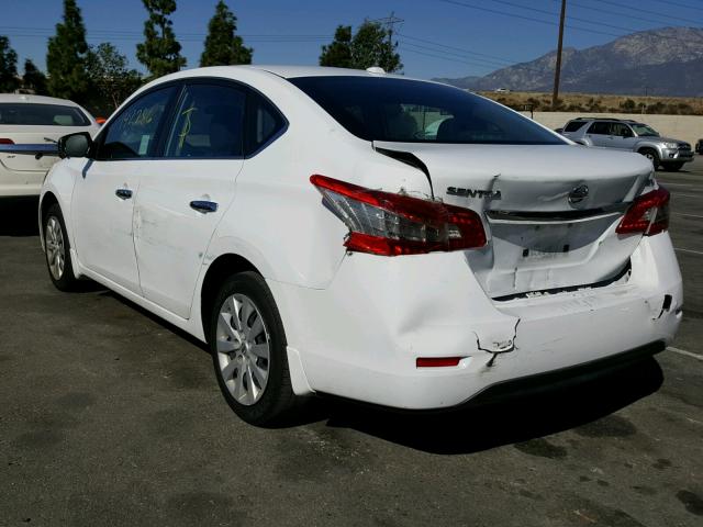 3N1AB7AP4FL678509 - 2015 NISSAN SENTRA S WHITE photo 3