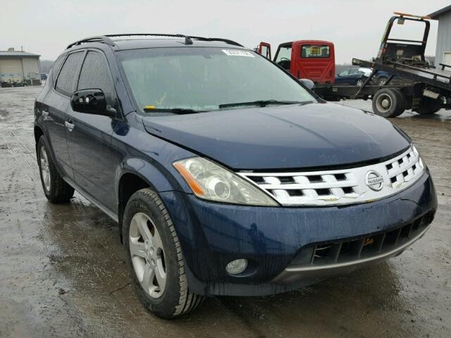 JN8AZ08W54W330968 - 2004 NISSAN MURANO SL BLUE photo 1