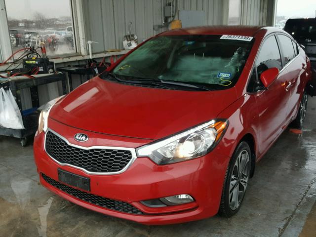 KNAFX4A83E5229443 - 2014 KIA FORTE EX MAROON photo 2