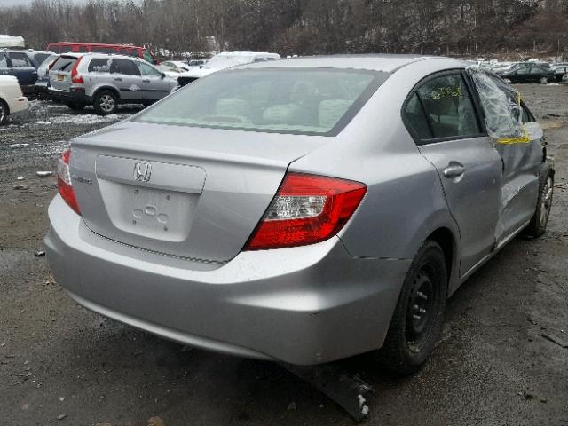 19XFB2F51CE105564 - 2012 HONDA CIVIC LX SILVER photo 4