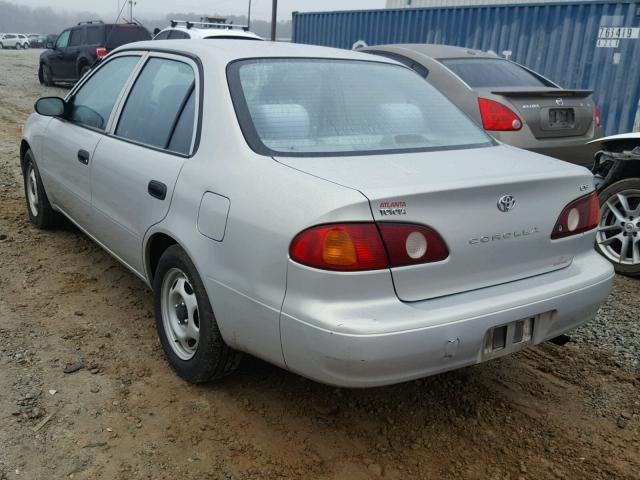 1NXBR12E82Z608272 - 2002 TOYOTA COROLLA CE SILVER photo 3