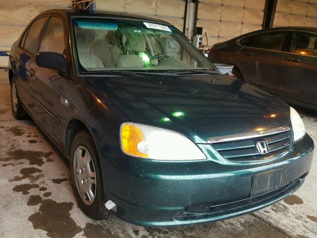 2HGES16541H532195 - 2001 HONDA CIVIC LX GREEN photo 1