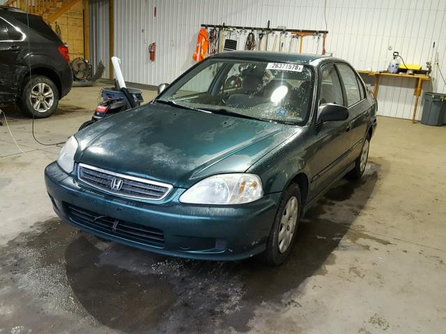 2HGEJ6619XH583312 - 1999 HONDA CIVIC BASE GREEN photo 2