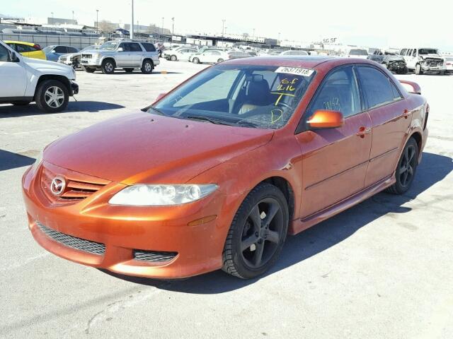 1YVFP80D045N33329 - 2004 MAZDA 6 S ORANGE photo 2