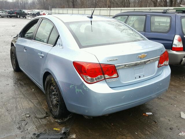 1G1PF5S90B7148254 - 2011 CHEVROLET CRUZE LT BLUE photo 3