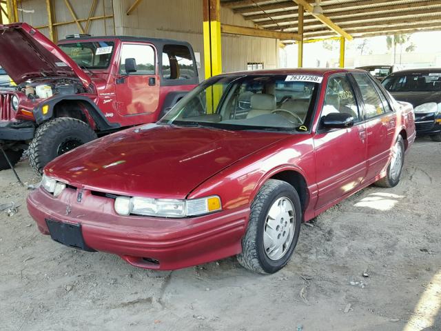 1G3WH52M1SD365072 - 1995 OLDSMOBILE CUTLASS SU RED photo 2