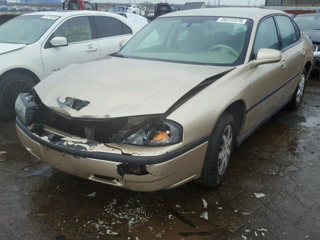 2G1WF52E049206115 - 2004 CHEVROLET IMPALA GOLD photo 2