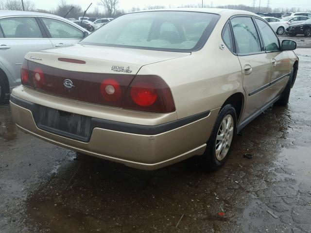 2G1WF52E049206115 - 2004 CHEVROLET IMPALA GOLD photo 4