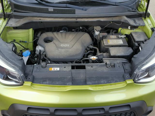 KNDJN2A28E7720680 - 2014 KIA SOUL GREEN photo 7