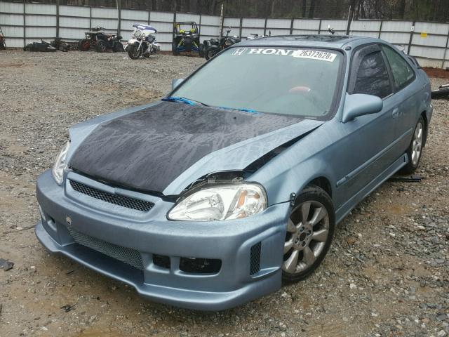 1HGEJ8149YL006636 - 2000 HONDA CIVIC EX BLUE photo 2