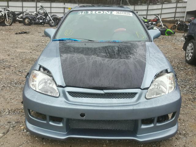 1HGEJ8149YL006636 - 2000 HONDA CIVIC EX ლურჯი ფოტო 9