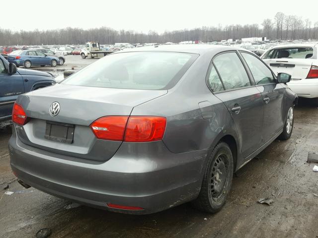 3VW2K7AJ7DM258115 - 2013 VOLKSWAGEN JETTA BASE Մոխրագույն լուսանկար 4