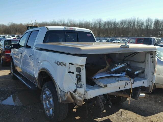 1FTFW1E60BFA38470 - 2011 FORD F150 SUPER WHITE photo 3