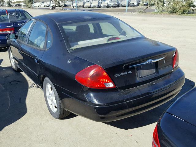 1FAFP53U5YG105062 - 2000 FORD TAURUS SE BLACK photo 3