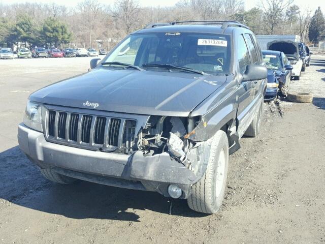 1J4GW48S24C372643 - 2004 JEEP GRAND CHER GRAY photo 2