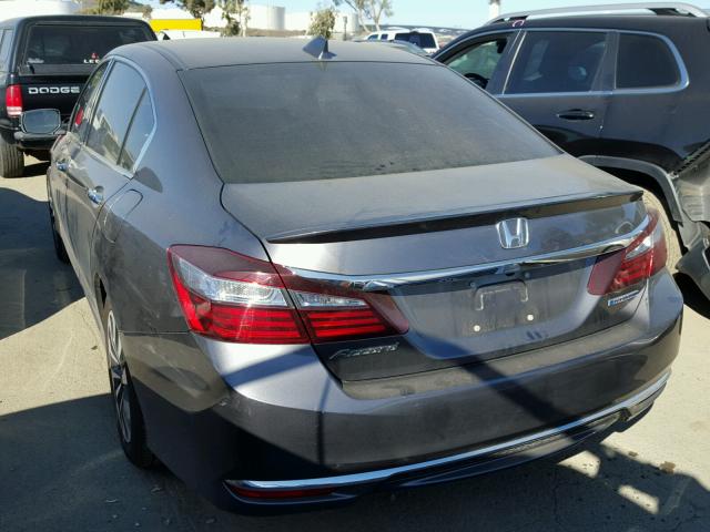 JHMCR6F5XHC021228 - 2017 HONDA ACCORD HYB GRAY photo 3