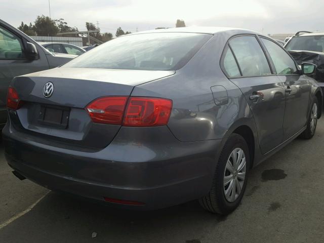3VW2K7AJ1DM444460 - 2013 VOLKSWAGEN JETTA BASE 灰色 照片 4