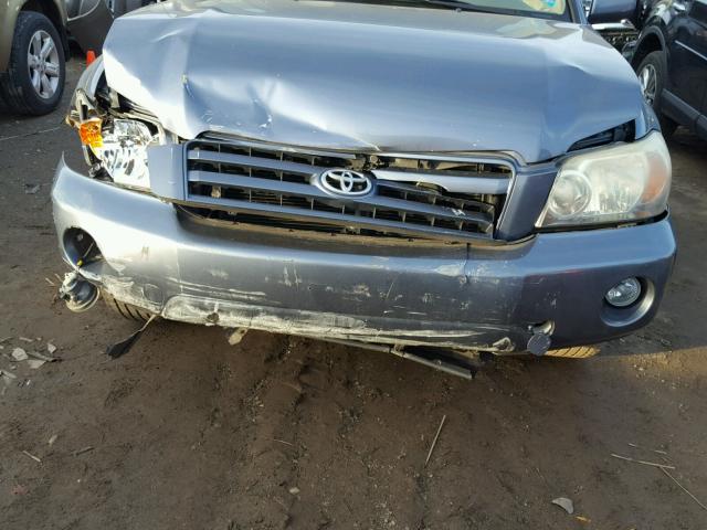 JTEGD21A950113163 - 2005 TOYOTA HIGHLANDER BLUE photo 7