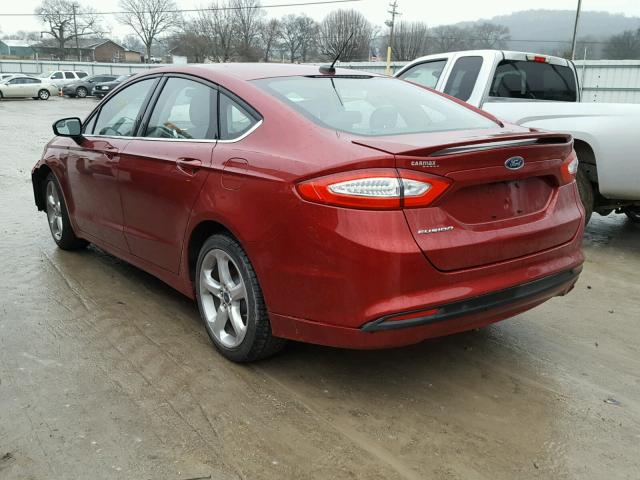 3FA6P0G78GR254600 - 2016 FORD FUSION S RED photo 3