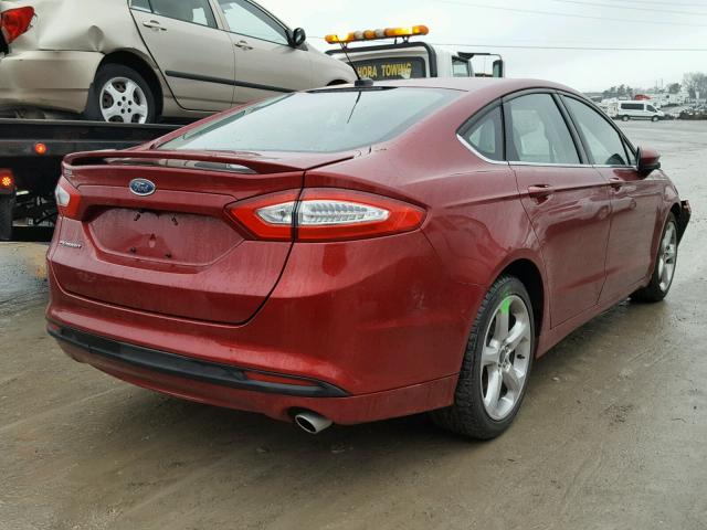 3FA6P0G78GR254600 - 2016 FORD FUSION S RED photo 4