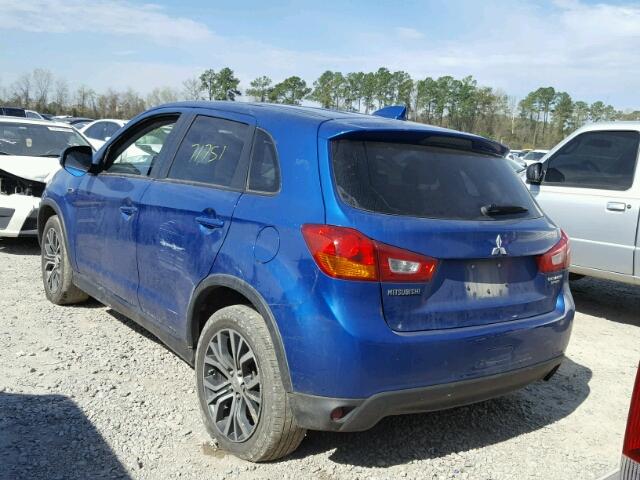 JA4AP3AU4HZ004041 - 2017 MITSUBISHI OUTLANDER BLUE photo 3