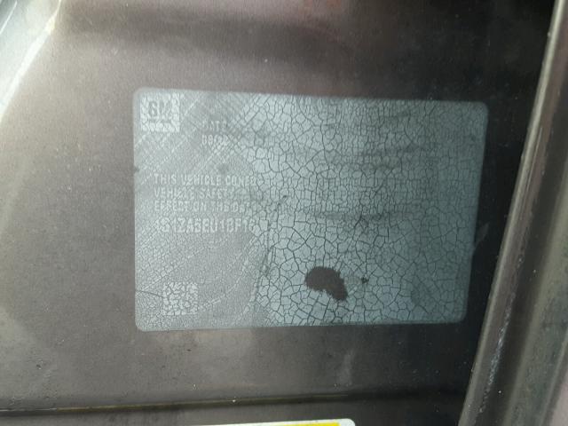 1G1ZA5EU1BF169045 - 2011 CHEVROLET MALIBU LS ყავისფერი ფოტო 10