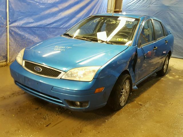 1FAFP34N67W165884 - 2007 FORD FOCUS ZX4 BLUE photo 2