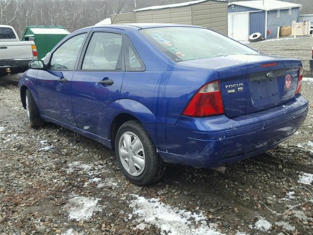 1FAFP34N95W188248 - 2005 FORD FOCUS ZX4 BLUE photo 3