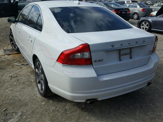 YV1902AH0B1141357 - 2011 VOLVO S80 T6 WHITE photo 3