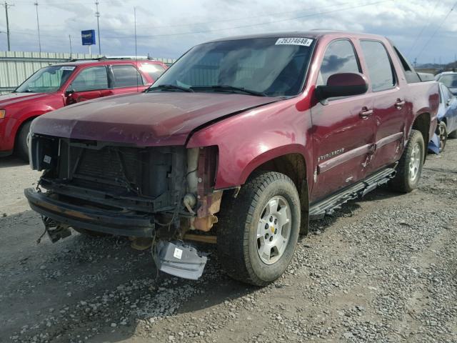 3GNFK12368G166992 - 2008 CHEVROLET AVALANCHE BURGUNDY photo 2