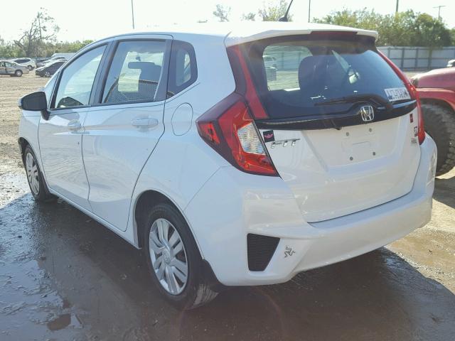3HGGK5H54FM776502 - 2015 HONDA FIT LX WHITE photo 3