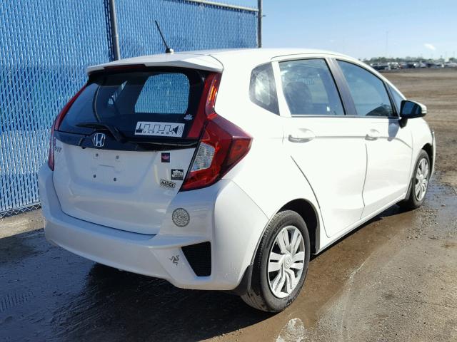 3HGGK5H54FM776502 - 2015 HONDA FIT LX WHITE photo 4