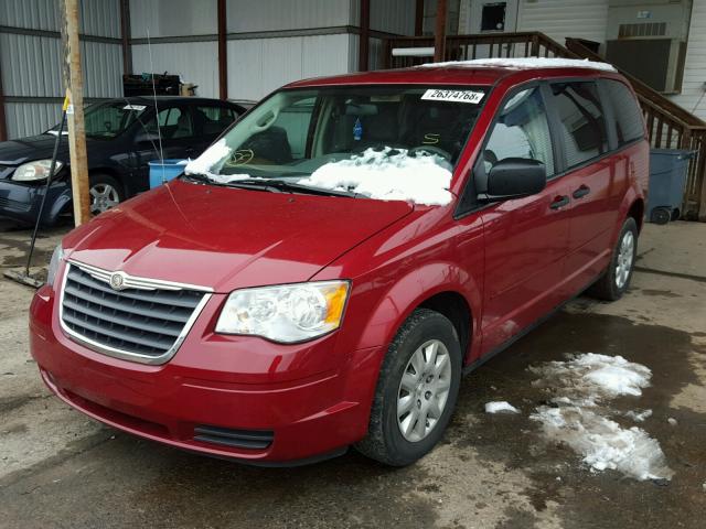 2A8HR44H78R643066 - 2008 CHRYSLER TOWN & COU RED photo 2