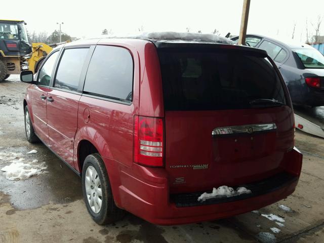 2A8HR44H78R643066 - 2008 CHRYSLER TOWN & COU RED photo 3