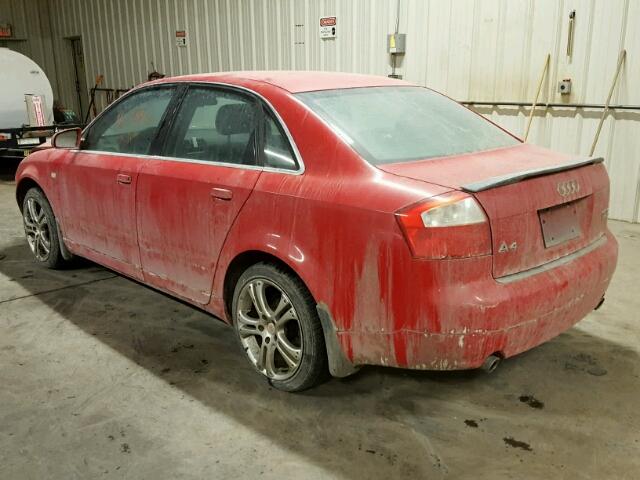 WAULT68E25A037847 - 2005 AUDI A4 3.0 QUA RED photo 3