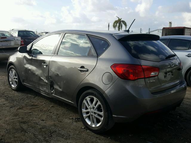 KNAFU5A28C5514131 - 2012 KIA FORTE EX GRAY photo 3