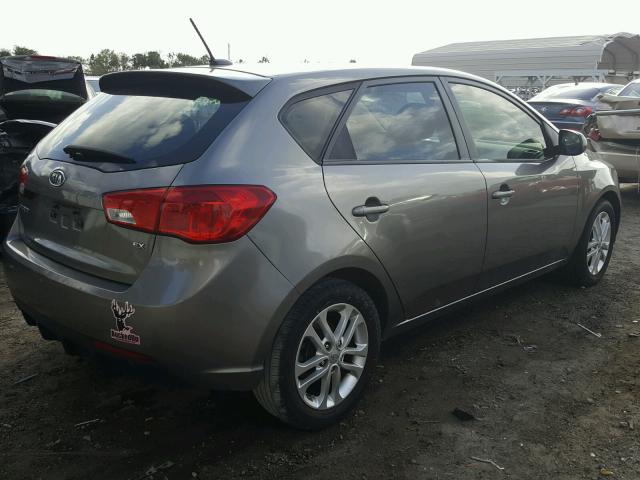 KNAFU5A28C5514131 - 2012 KIA FORTE EX GRAY photo 4