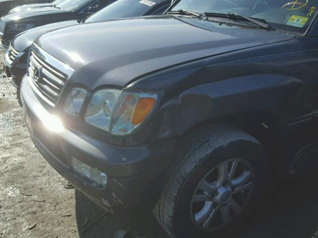 JTJHT00W843548554 - 2004 LEXUS LX 470 GRAY photo 9