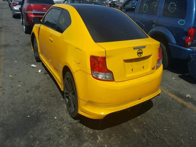 JTKJF5C76C3026445 - 2012 TOYOTA SCION TC YELLOW photo 3