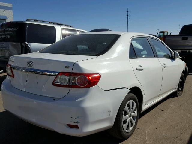 2T1BU4EE6BC614553 - 2011 TOYOTA COROLLA BA WHITE photo 4