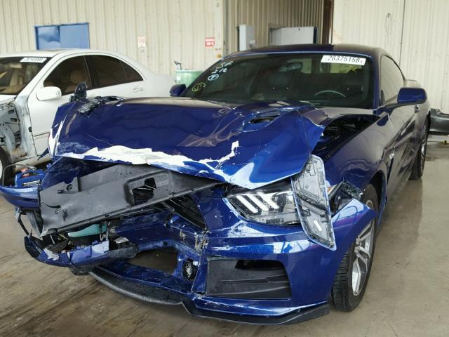 1FA6P8CF7F5349369 - 2015 FORD MUSTANG GT BLUE photo 2