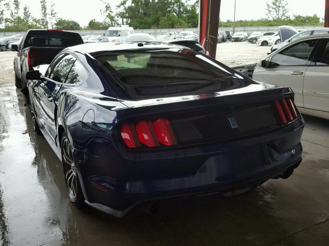 1FA6P8CF7F5349369 - 2015 FORD MUSTANG GT BLUE photo 3