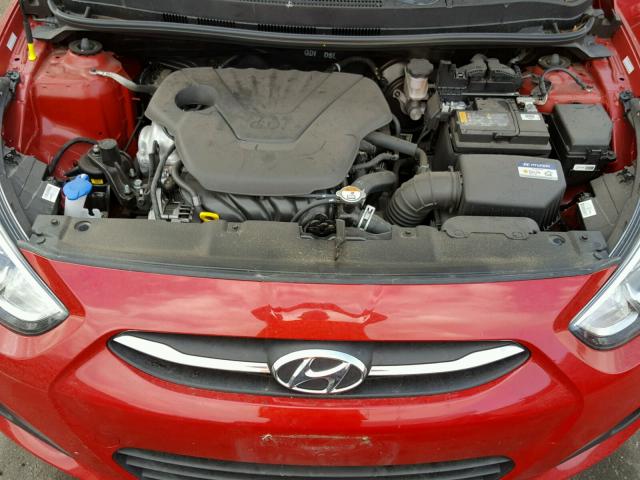 KMHCT4AE0HU287023 - 2017 HYUNDAI ACCENT SE RED photo 7