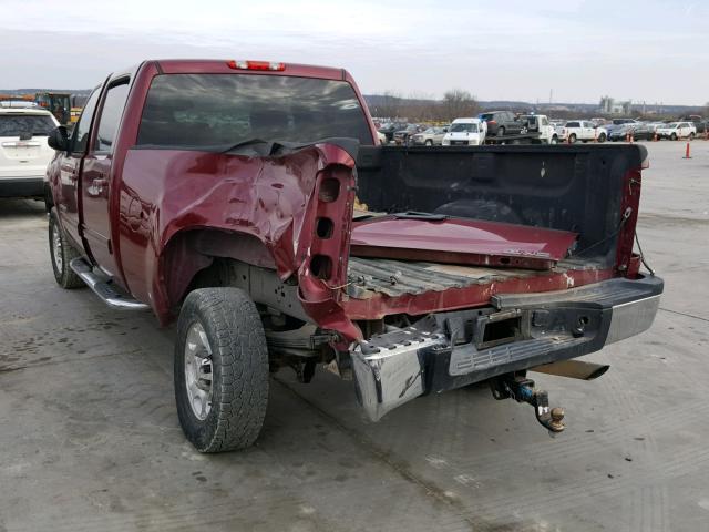 1GTHC23K87F530422 - 2007 GMC SIERRA C25 BURGUNDY photo 3