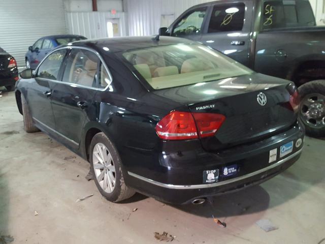 1VWCP7A38CC026453 - 2012 VOLKSWAGEN PASSAT SEL BLACK photo 3