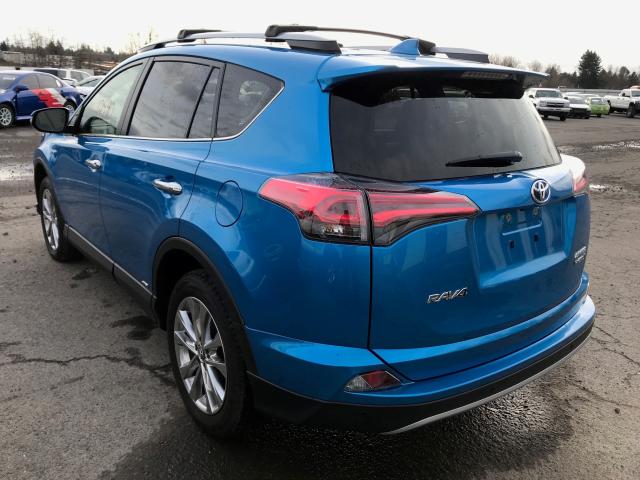 JTMDJREV4HD060763 - 2017 TOYOTA RAV4 HV LI BLUE photo 3