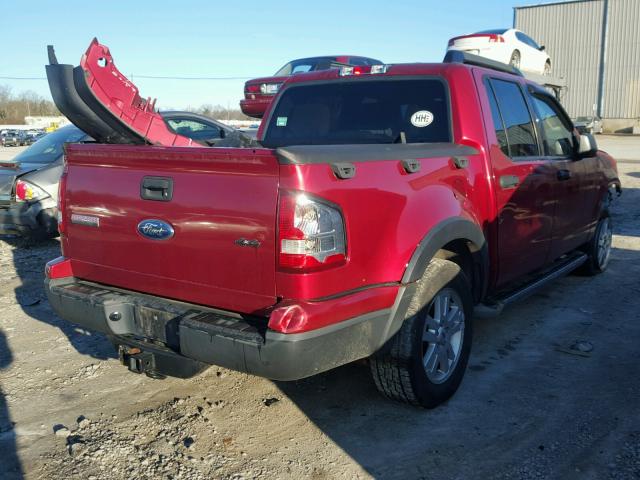 1FMEU51K47UA44007 - 2007 FORD EXPLORER S RED photo 4