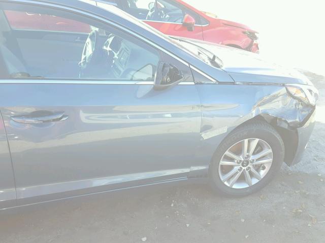 5NPE24AF4GH357639 - 2016 HYUNDAI SONATA SE BLUE photo 9