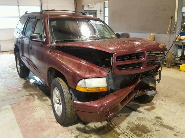 1D4HS38N03F512053 - 2003 DODGE DURANGO SP BURGUNDY photo 1