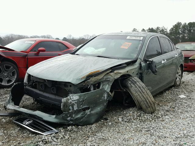 1HGCP36898A004031 - 2008 HONDA ACCORD EXL GREEN photo 2